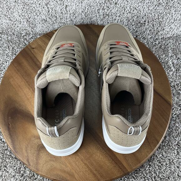 Mens Size 14 W Skechers Street Uno Stacre Sand Casual Shoes Sneakers 52468W/SND - Picture 6 of 12